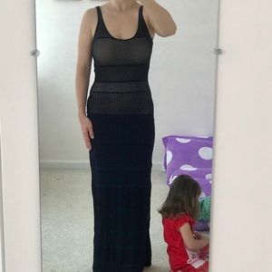 Navy maxi dress